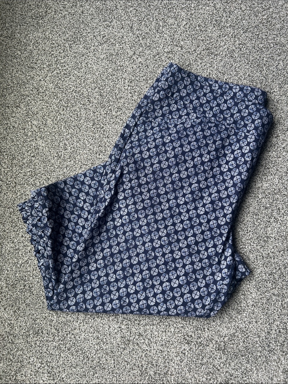 Chico's Navy Blue Printed Capris